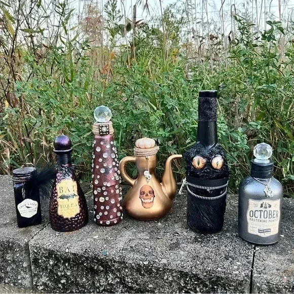 NEW Potion Spell Bottle - ZIPPER ZOMBIE - HANDCRAFTED Apothecary Jar Halloween - Picture 4 of 15